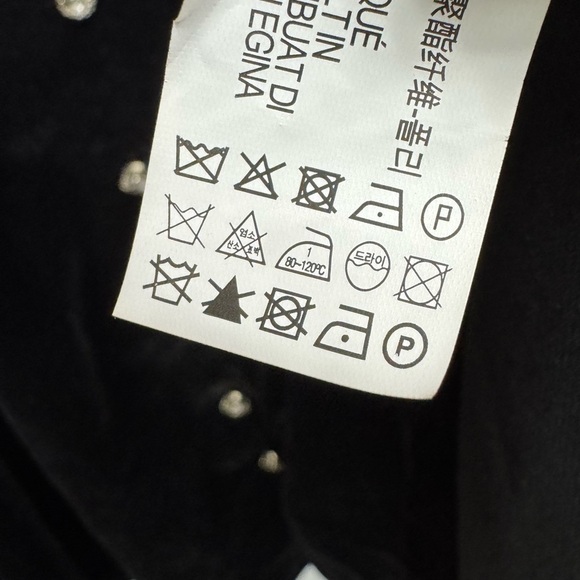 Zara Size XS Black Velvet Puff Sleeve Mini Cocktail Dress Crystal Buttons - Picture 8 of 8